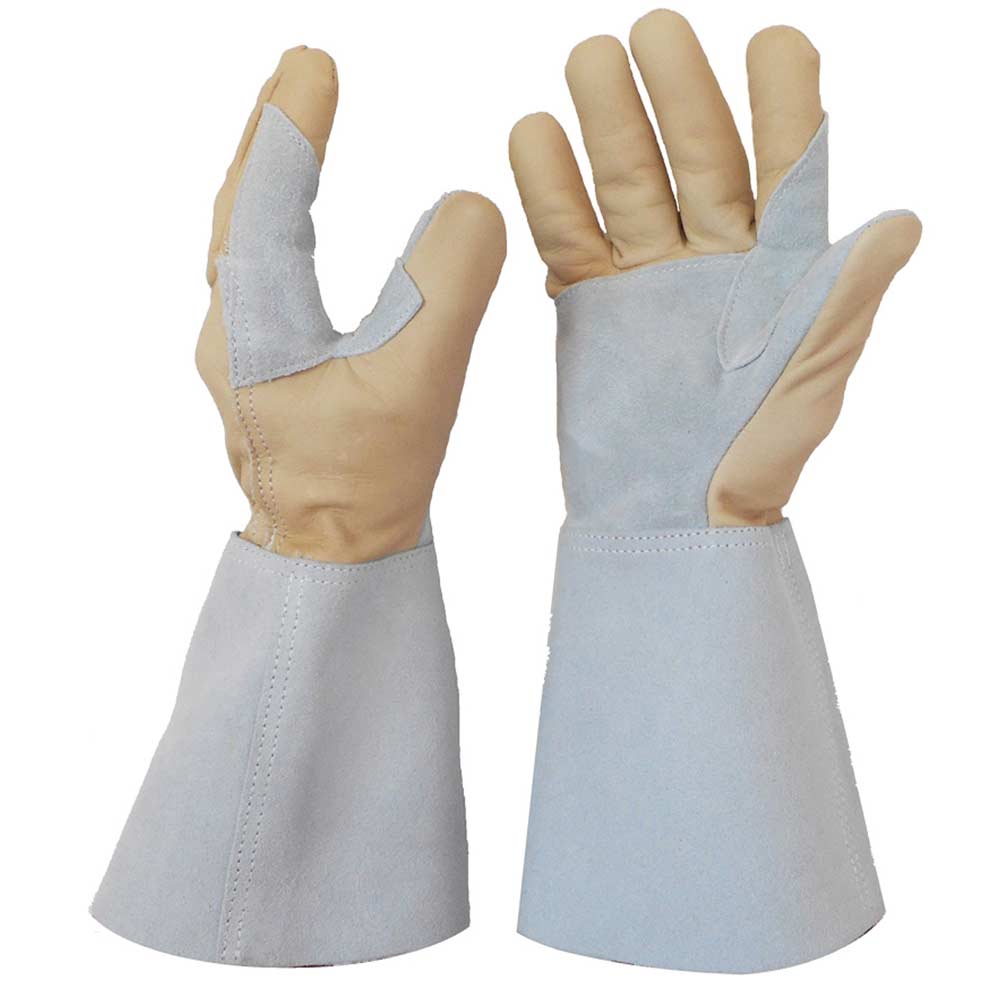 Gants de soudure généraliste pour métallurgie en cuir fleur de bovin avec renforts, offrant dextérité et protection, modèle 452BHK