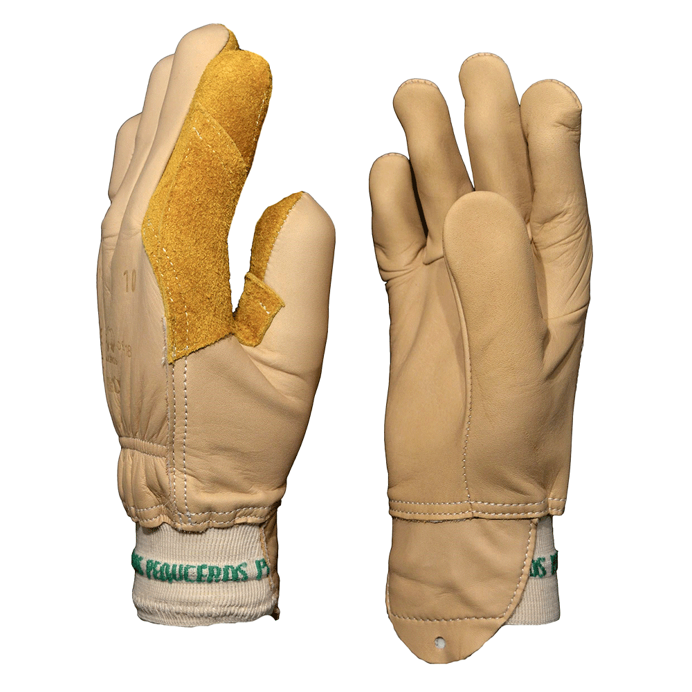 Gants de protection professionnels en cuir hydrofuge avec coque aluminium – sécurité et confort pour la taille, la viticulture et l’arboriculture – modèle droitier – fabrication française, modèle 313BHFM