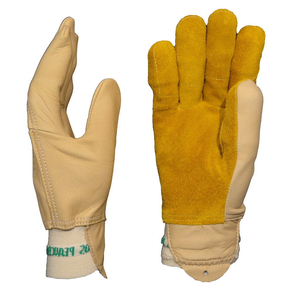 Gants de protection professionnels en cuir hydrofuge avec coque aluminium – sécurité et confort pour la taille, la viticulture et l’arboriculture – modèle gaucher – fabrication française, modèle 314BHFM